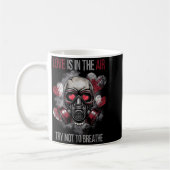 Mug Valentine Skull Gas Mask Love Romance (Gauche)