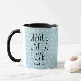 Mug Valentine Tout Love Love Coeurs Bleu