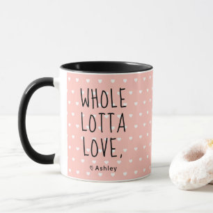 Mug Valentine Tout Love Love Coeurs Rose