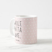 Mug Valentine Tout Love Love Coeurs Rose (Devant gauche)