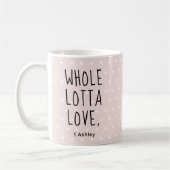 Mug Valentine Tout Love Love Coeurs Rose (Gauche)