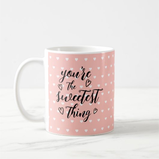 Mug Valentine Vous êtes le Coeur le plus doux rose (Gauche)