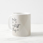 Mug Valentine Vous êtes le Jacquard beige le plus doux (Devant gauche)