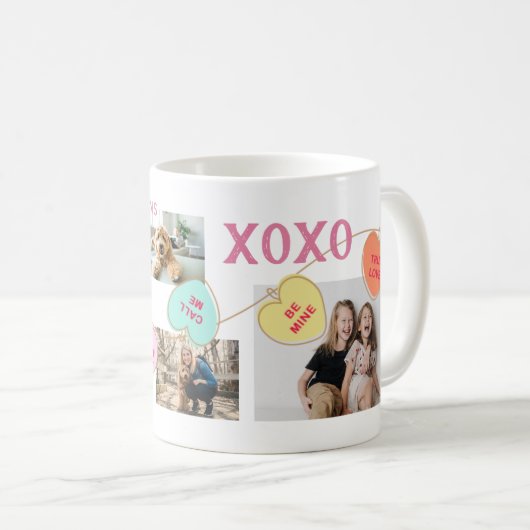 Mug Valentines 4 Photo Collage (Devant droit)