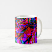 Mug Valentines Abstrait Psychédélique Coloré Rouge (Devant droit)