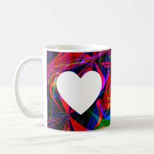 Mug Valentines Abstrait Psychédélique Coloré Rouge