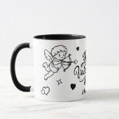 Mug Valentines  Cherub & Romantic Doodle Personalized (Gauche)