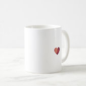 Mug Valentines coeur rouge deux initiales (Devant droit)