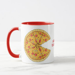 Mug Valentines Couples Assortis Garçon Pizza Mignon