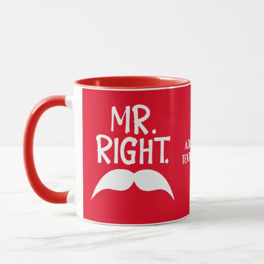 Mug Valentines Couples M. Right Couple Correspondant (Gauche)
