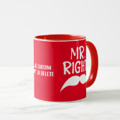 Mug Valentines Couples M. Right Couple Correspondant (Devant droit)