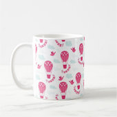 Mug Valentine's Day ballons Oiseaux Aimer Motif rose (Gauche)