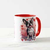 Mug Valentines Day Boston Terrier Dog (Devant droit)
