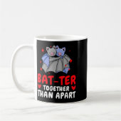 Mug Valentine's Day Cuddling Cute Bats Couple Bat Vale (Gauche)