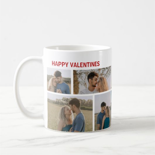 Mug Valentines Day Custom 10 Photos (Gauche)