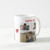 Mug Valentines Day Custom 4 Photos (Devant droit)