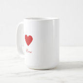 Mug Valentine's Day Elegant Red Heart Love (Devant gauche)