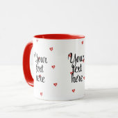 Mug Valentine's Day Gift, Hearts Design, I Love You (Devant gauche)