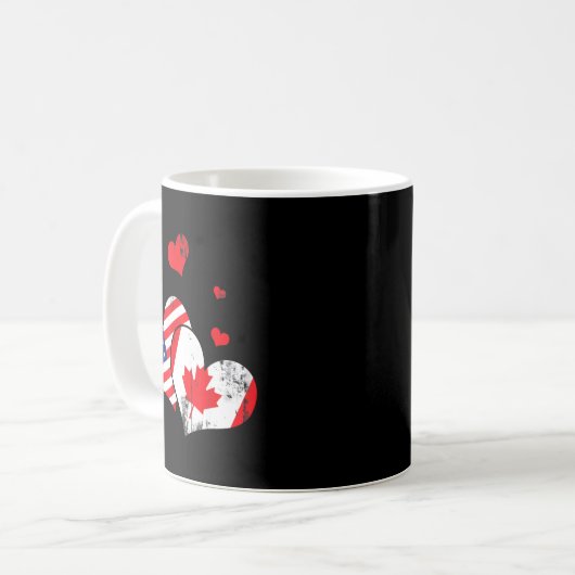 Mug Valentine's Day Gift Maple Leaf Canada  (Devant gauche)