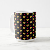 Mug Valentine's Day Gold Hearts Pattern-23655 (Devant gauche)