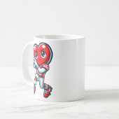 Mug Valentines Day Heart Quarterback Football Srts  (Devant gauche)