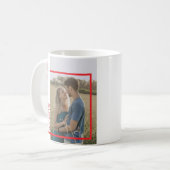 Mug Valentines Day Hearts Custom Photo (Devant gauche)