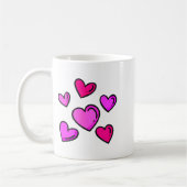Mug Valentines Day Hearts Love Graphic  (Gauche)