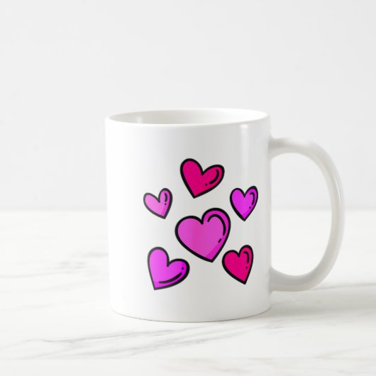 Mug Valentines Day Hearts Love Graphic  (Droite)