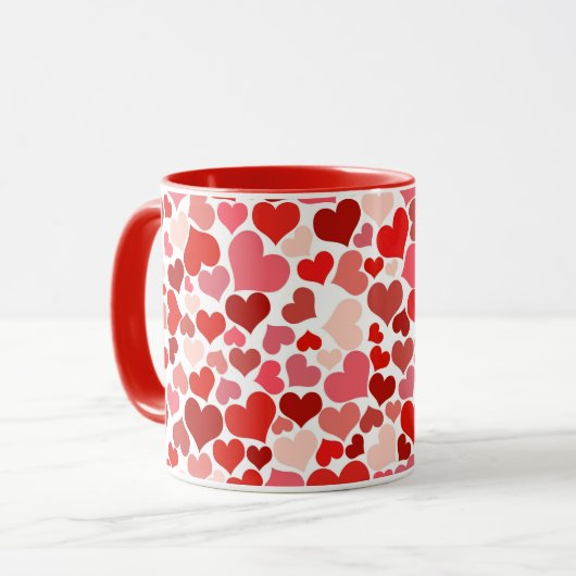 Mug Valentine's Day Hearts Pattern (Devant gauche)