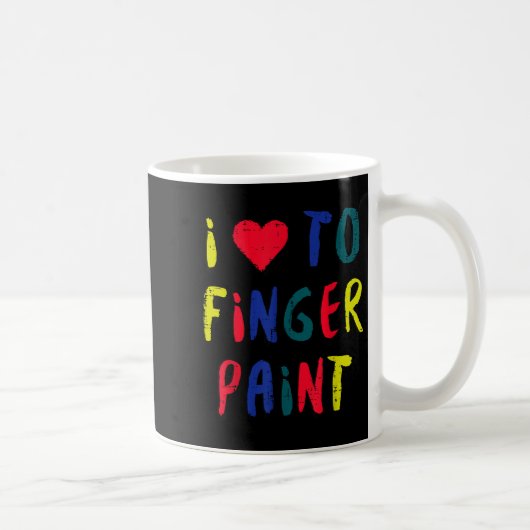 Mug Valentines Day I Love To Finger Paint Matching Cou (Droite)