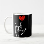 Mug Valentines Day I Love You Hand Sign Asl Heart Wome (Gauche)