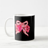 Mug Valentines Day Love Funny Coquette Bow Checkered N (Gauche)