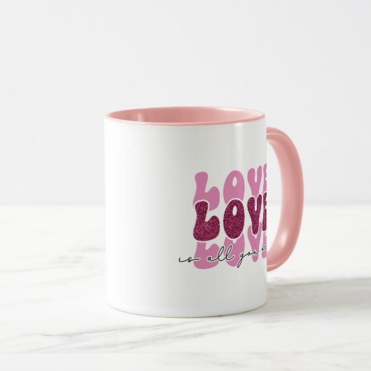 Mug Valentine's Day "Love Love Love" (Devant droit)