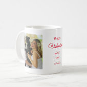 Mug Valentines Day Love Script Couple Photo (Devant gauche)