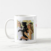 Mug Valentines Day Love Script Couple Photo (Gauche)