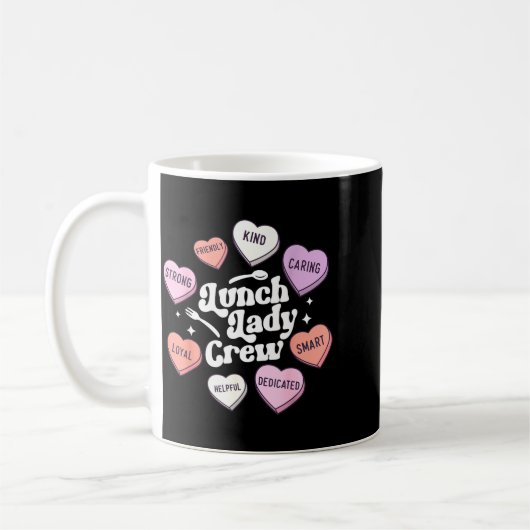 Mug Valentines Day Lunch Lady Groovy Cafeteria Squad H (Gauche)
