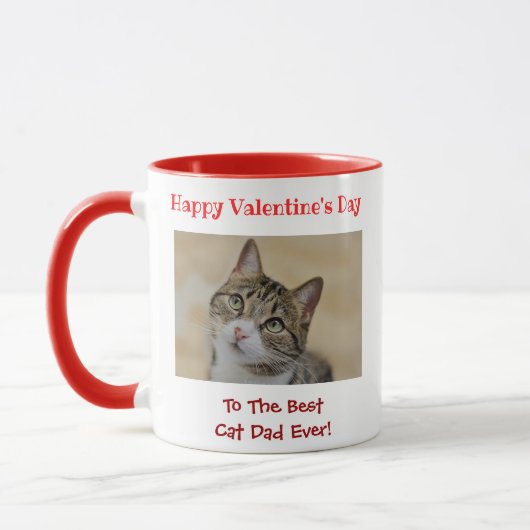 Mug Valentines Day Meilleur Chat Papa Jamais mignonne (Gauche)