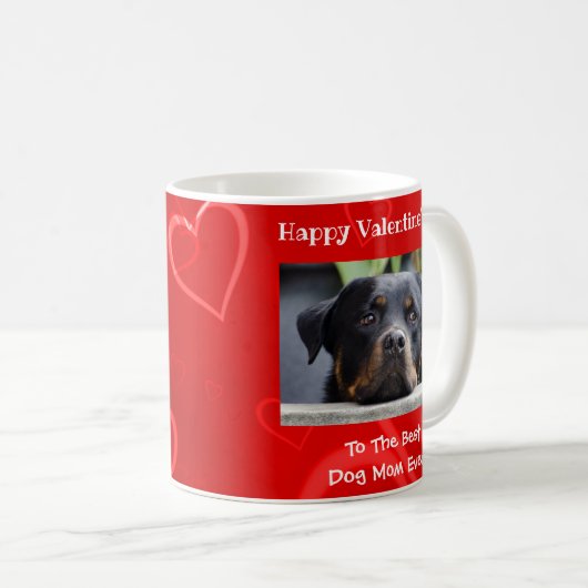 Mug Valentines Day Meilleur Chien Maman Jamais mignonn (Devant droit)
