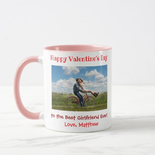 Mug Valentines Day Meilleure amie mignonne Couple Phot (Gauche)