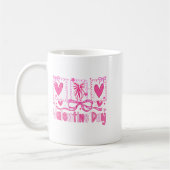 Mug Valentines Day Preppy Hearts Coquette Bow Women Gi (Gauche)