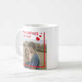 Mug Valentines Day Simple Hearts Custom Photo (Devant gauche)