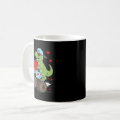 Mug Valentines Day T Rex Riding Monster Truck Funny To (Devant gauche)