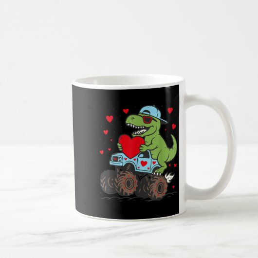 Mug Valentines Day T Rex Riding Monster Truck Funny To (Droite)