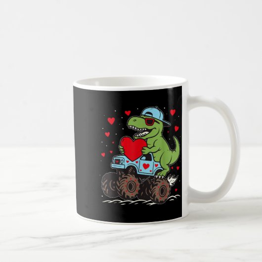 Mug Valentines Day T Rex Riding Monster Truck Funny To (Droite)