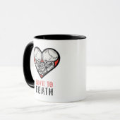 Mug Valentines esthétiques Jusqu'à la mort Faisons-nou (Devant gauche)