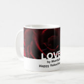 Mug Valentines fleuries personnalisées (Devant gauche)