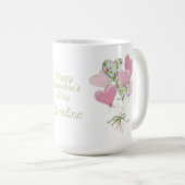 Mug Valentine's Heart Pink and Green Heart Balloons (Devant droit)