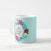Mug Valentines Jour Aimez-vous toujours rose Aqua (Devant gauche)