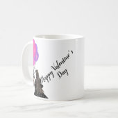 Mug Valentines Jour Balloon Chic Girl Illustration (Devant gauche)