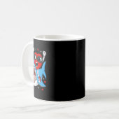 Mug Valentines Jour Coeur équitation Requin amusant En (Devant gauche)